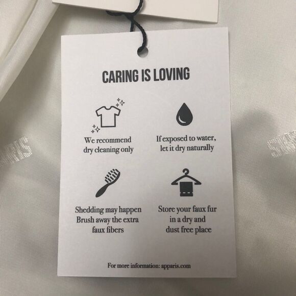 Apparis Camila Ivory Faux Leather Puffer Jacket, Large - Picture 7 of 8